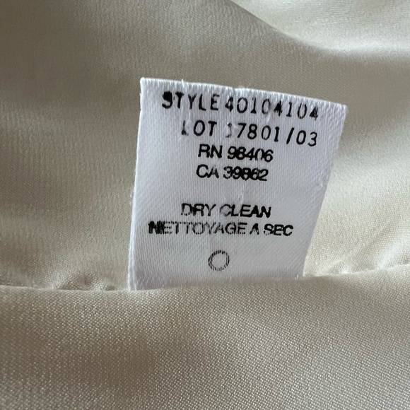 Theory Cream Pinstripe Tailored Womens Open Blazer Career Light Academia Size 10 - Picture 9 of 9